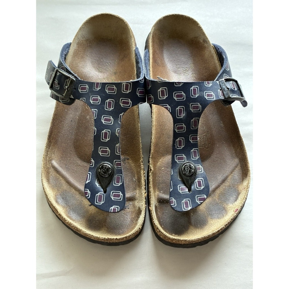 papillio sandals by birkenstock Women's 8 Blue Slip On Thong Sandals‎